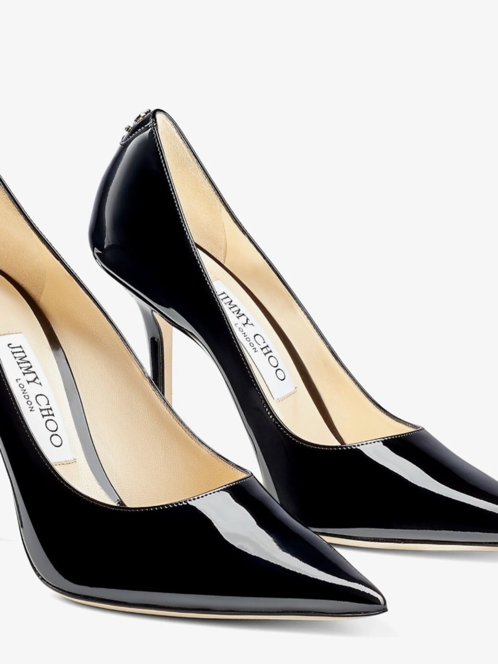 Jimmy Choo Love 100 Black Patent Pumps | Size 38 | Classic Heels